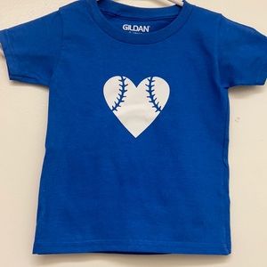 Blue children’s baseball shirt